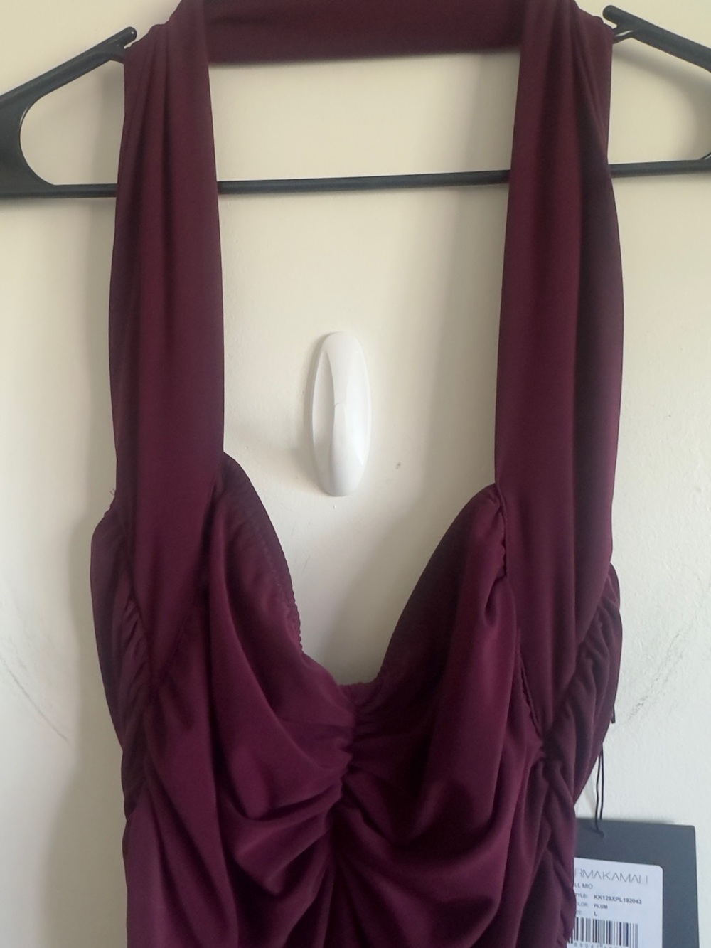 NWT Norma Kamali X REVOLVE Cayla Pickleball Mini Dress in Plum Size Large - Picture 4 of 6